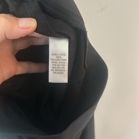 Black Matte Pleather Pants - Picture 5 of 7